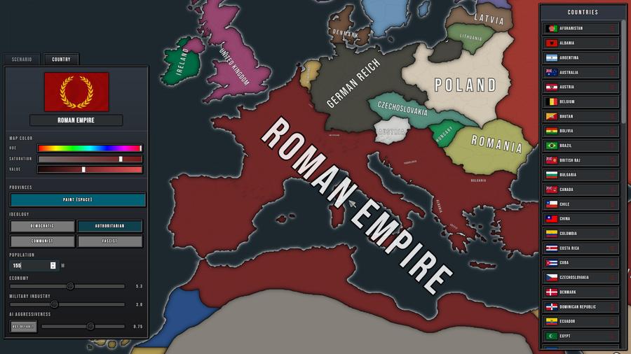 A wider view of the campaign map showing multiple fronts